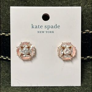 Brand New Kate Spade Flying Colors Blush Post Earrings Marquise Cluster Studs